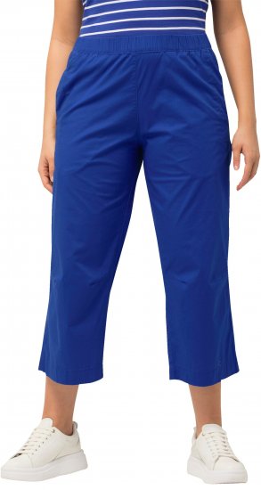 Ulla Popken Cropped Ruby Fit Pants Blue - Džinsai & Kelnės Didelėse Dydžiuose – Plus Size - 