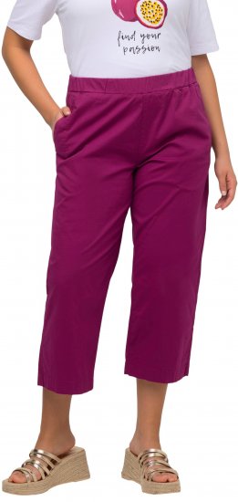 Ulla Popken Cropped Ruby Fit Pants Magnolia Red - Džinsai & Kelnės Didelėse Dydžiuose – Plus Size - 