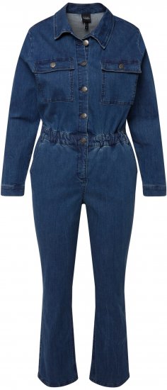 Ulla Popken Denim Boiler Suit Blue Denim - Džinsai & Kelnės Didelėse Dydžiuose – Plus Size - 