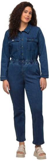 Ulla Popken Denim Boiler Suit Blue Denim - Džinsai & Kelnės Didelėse Dydžiuose – Plus Size - 