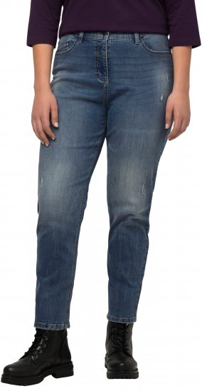 Ulla Popken Thermal Mom Jeans Blue Denim - Džinsai & Kelnės Didelėse Dydžiuose – Plus Size - 