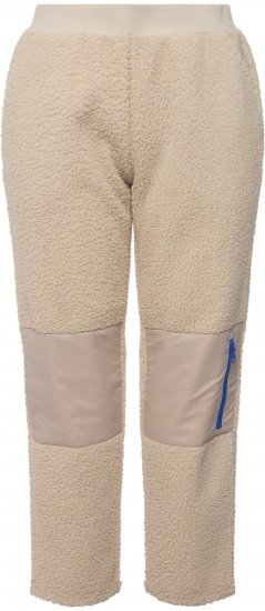 Ulla Popken Teddy Fleece Knee Patch Pants Beige - Džinsai & Kelnės Didelėse Dydžiuose – Plus Size - 