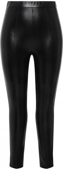 Ulla Popken Faux Leather Leggings Black - Džinsai & Kelnės Didelėse Dydžiuose – Plus Size - 