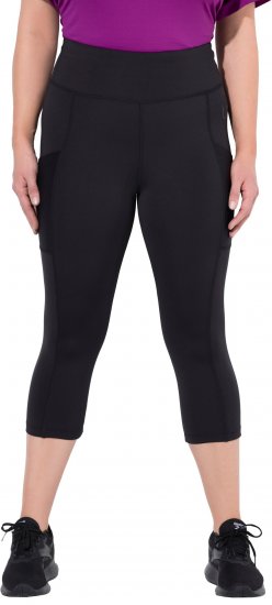 Ulla Popken Cropped High Waisted Leggings Black - Džinsai & Kelnės Didelėse Dydžiuose – Plus Size - 