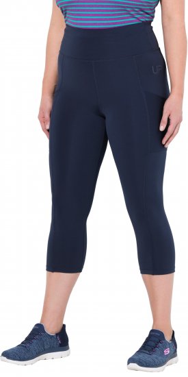Ulla Popken Cropped High Waisted Leggings Navy - Džinsai & Kelnės Didelėse Dydžiuose – Plus Size - 