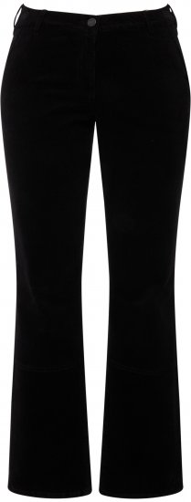 Ulla Popken Mandy Corduroy Pants Black - Džinsai & Kelnės Didelėse Dydžiuose – Plus Size - 