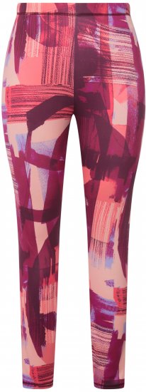 Ulla Popken Abstract Print Ski Leggings Red - Džinsai & Kelnės Didelėse Dydžiuose – Plus Size - 