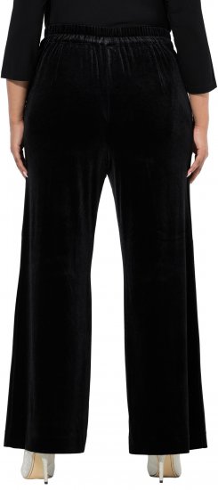 Ulla Popken Velvet Suit Pants Black - Džinsai & Kelnės Didelėse Dydžiuose – Plus Size - 