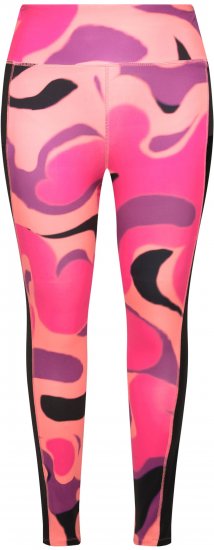 Ulla Popken Abstract Print Quick Dry Leggings Purple - Džinsai & Kelnės Didelėse Dydžiuose – Plus Size - 