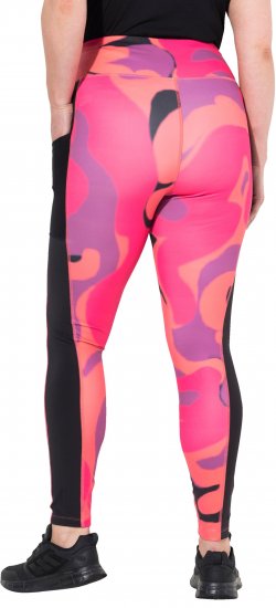 Ulla Popken Abstract Print Quick Dry Leggings Purple - Džinsai & Kelnės Didelėse Dydžiuose – Plus Size - 
