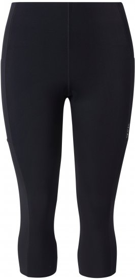 Ulla Popken Cropped Sports Leggings Black - Džinsai & Kelnės Didelėse Dydžiuose – Plus Size - 