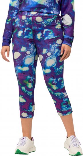 Ulla Popken Neon Bubble Quick Dry Leggings Blue - Džinsai & Kelnės Didelėse Dydžiuose – Plus Size - 