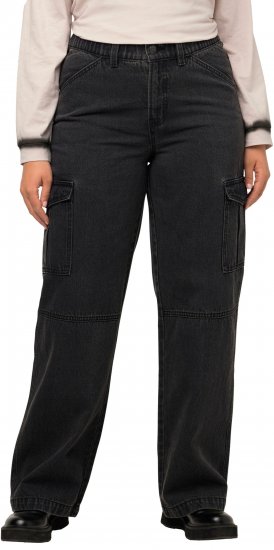 Ulla Popken Mandy Cargo Jeans Black - Džinsai & Kelnės Didelėse Dydžiuose – Plus Size - 