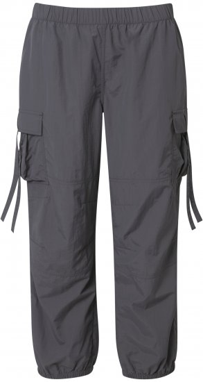 Ulla Popken Elastic Waist Cargo Pants Graphite Grey - Džinsai & Kelnės Didelėse Dydžiuose – Plus Size - 