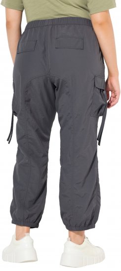 Ulla Popken Elastic Waist Cargo Pants Graphite Grey - Džinsai & Kelnės Didelėse Dydžiuose – Plus Size - 