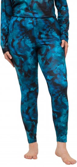 Ulla Popken Ink Print Functional Ski Leggings Blue - Džinsai & Kelnės Didelėse Dydžiuose – Plus Size - 