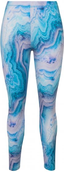 Ulla Popken Marble Ski Leggings Blue - Džinsai & Kelnės Didelėse Dydžiuose – Plus Size - 