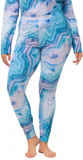 Ulla Popken Marble Ski Leggings Blue - Džinsai & Kelnės Didelėse Dydžiuose – Plus Size - 