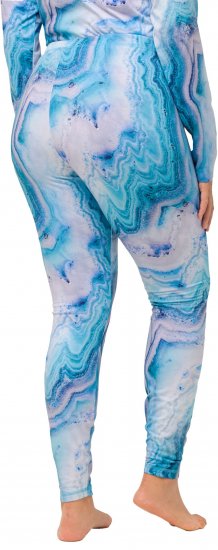 Ulla Popken Marble Ski Leggings Blue - Džinsai & Kelnės Didelėse Dydžiuose – Plus Size - 