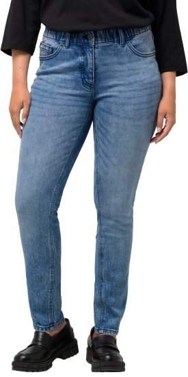 Ulla Popken Distressed Wash Jeans Blue - Džinsai & Kelnės Didelėse Dydžiuose – Plus Size - 