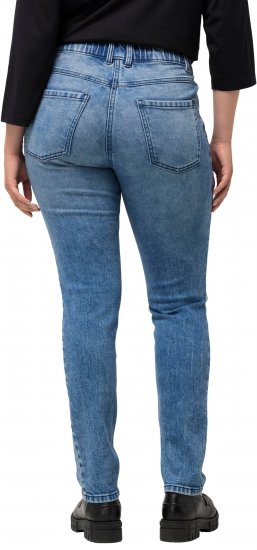 Ulla Popken Distressed Wash Jeans Blue - Džinsai & Kelnės Didelėse Dydžiuose – Plus Size - 