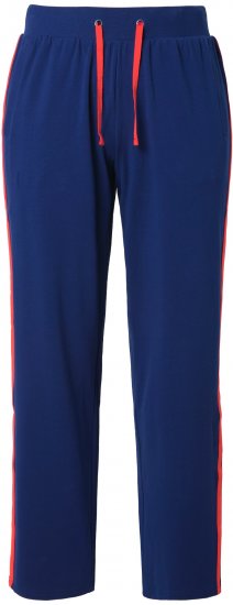 Ulla Popken Side Stripe Joggers Blue - Džinsai & Kelnės Didelėse Dydžiuose – Plus Size - 