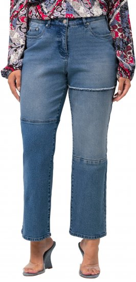 Ulla Popken Patchwork Jeans Blue - Džinsai & Kelnės Didelėse Dydžiuose – Plus Size - 