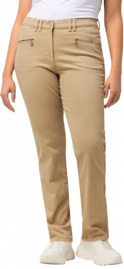 Ulla Popken Mony Tapered Leg Zip Pocket Pants Dark Putty - Džinsai & Kelnės Didelėse Dydžiuose – Plus Size - 