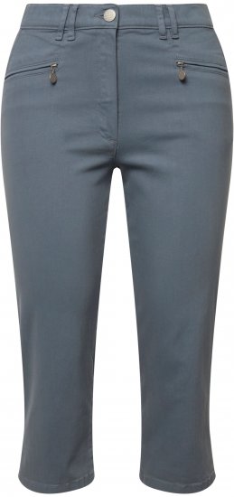 Ulla Popken Cropped Stretch Fit Mony Pants Light Sapphire - Džinsai & Kelnės Didelėse Dydžiuose – Plus Size - 