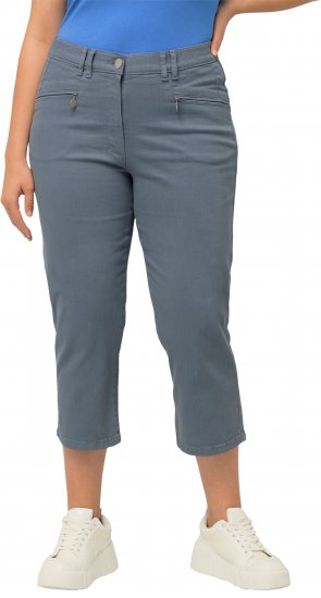 Ulla Popken Cropped Stretch Fit Mony Pants Light Sapphire - Džinsai & Kelnės Didelėse Dydžiuose – Plus Size - 