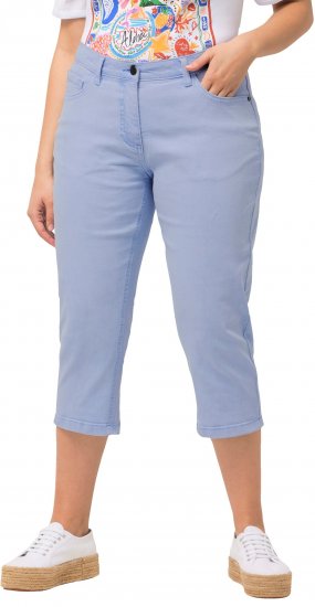 Ulla Popken Capri Boyfriend Jeans Blue - Džinsai & Kelnės Didelėse Dydžiuose – Plus Size - 