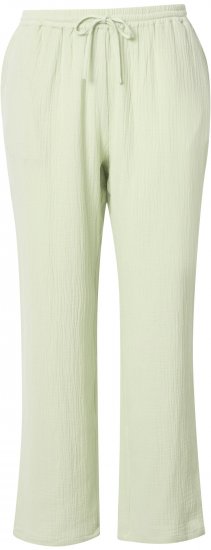 Ulla Popken Muslin Pull On Pants Green - Džinsai & Kelnės Didelėse Dydžiuose – Plus Size - 