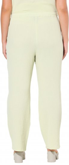 Ulla Popken Muslin Pull On Pants Green - Džinsai & Kelnės Didelėse Dydžiuose – Plus Size - 