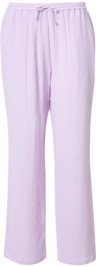Ulla Popken Muslin Pull On Pants Purple - Džinsai & Kelnės Didelėse Dydžiuose – Plus Size - 
