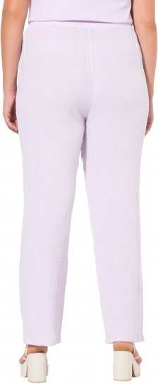 Ulla Popken Muslin Pull On Pants Purple - Džinsai & Kelnės Didelėse Dydžiuose – Plus Size - 