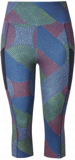 Ulla Popken Quick Dry Cropped Geometric Print Leggings Grey - Džinsai & Kelnės Didelėse Dydžiuose – Plus Size - 