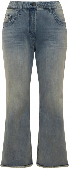 Ulla Popken Fringed Leg Mandy Jeans Blue - Džinsai & Kelnės Didelėse Dydžiuose – Plus Size - 