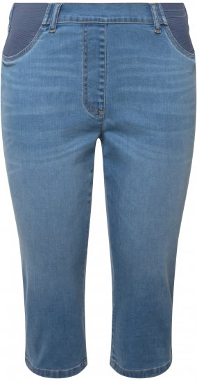 Ulla Popken Sienna Stretch Denim Capris Blue - Džinsai & Kelnės Didelėse Dydžiuose – Plus Size - 