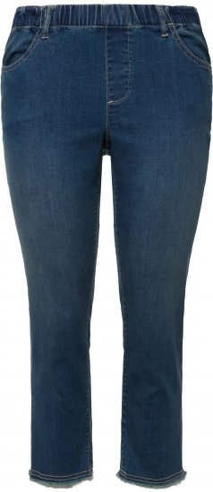 Ulla Popken Cropped Narrow Leg Jeans Blue Denim - Džinsai & Kelnės Didelėse Dydžiuose – Plus Size - 