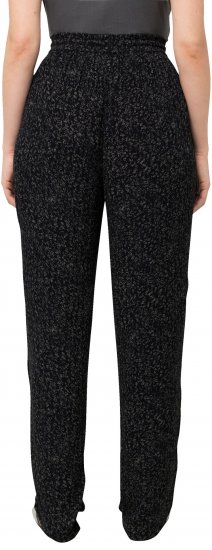 Ulla Popken Speckled Crepe Pull On Pants Black - Džinsai & Kelnės Didelėse Dydžiuose – Plus Size - 