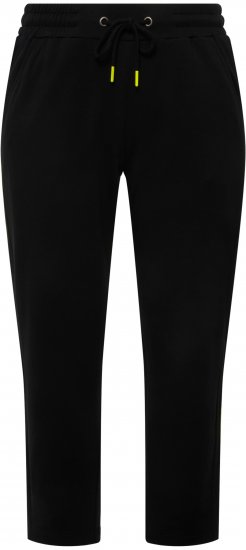 Ulla Popken Decorative Seam Sweatpants Black - Džinsai & Kelnės Didelėse Dydžiuose – Plus Size - 