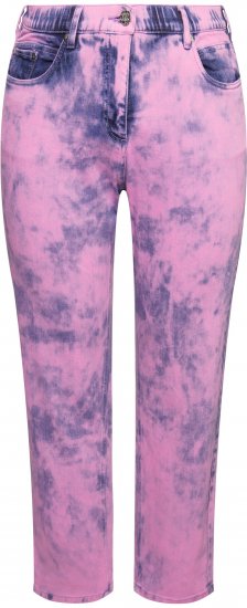 Ulla Popken Color Wash Stretch Fit Boyfriend Jeans Bold Pink - Džinsai & Kelnės Didelėse Dydžiuose – Plus Size - 