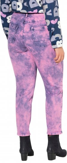 Ulla Popken Color Wash Stretch Fit Boyfriend Jeans Bold Pink - Džinsai & Kelnės Didelėse Dydžiuose – Plus Size - 