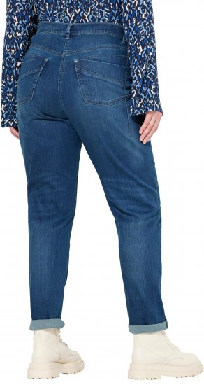 Ulla Popken Rivet Detail Mom Jeans Blue - Džinsai & Kelnės Didelėse Dydžiuose – Plus Size - 