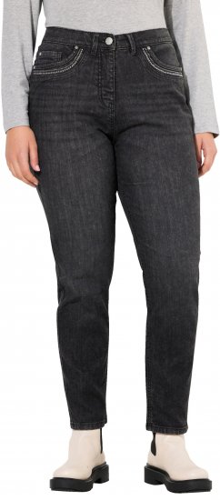 Ulla Popken Rivet Detail Mom Jeans Denim Blue - Džinsai & Kelnės Didelėse Dydžiuose – Plus Size - 