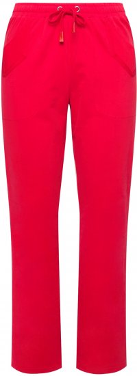 Ulla Popken Elastic Waist Sweatpants Red - Džinsai & Kelnės Didelėse Dydžiuose – Plus Size - 