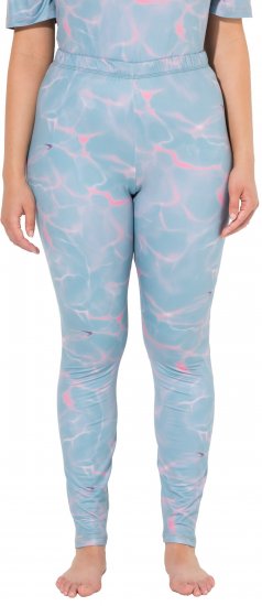 Ulla Popken Wave Print Ski Leggings Blue - Džinsai & Kelnės Didelėse Dydžiuose – Plus Size - 