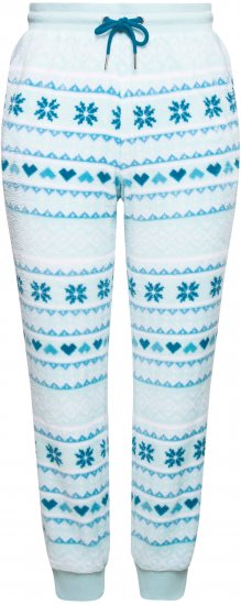 Ulla Popken Alpine Striped Plush Loungewear Pants Blue - Džinsai & Kelnės Didelėse Dydžiuose – Plus Size - 