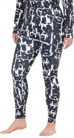 Ulla Popken Quick Drying Abstract Print Leggings Black - Džinsai & Kelnės Didelėse Dydžiuose – Plus Size - 