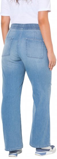 Ulla Popken Patch Pocket Elastic Waist Jeans Blue - Džinsai & Kelnės Didelėse Dydžiuose – Plus Size - 